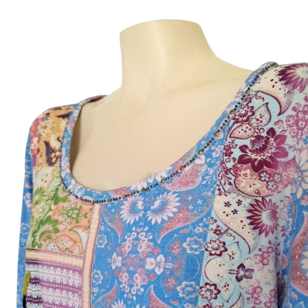 Sundance Poetic Patchwork Beaded Embroidered Long… - image 4